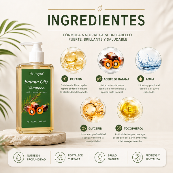 Champú de Batana con Extracto de Romero HOEGOA - NaroStore
